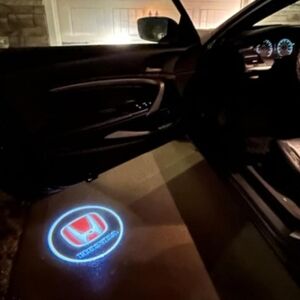 Two Wireless Universal Honda Car Door Projector Lights easy sticks on doors